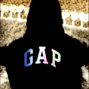 Girls Gap cropped dark blue hoodie size 6/7